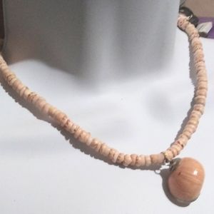 Vintage Seashell Snail Shell Beaded Necklace Beachwear